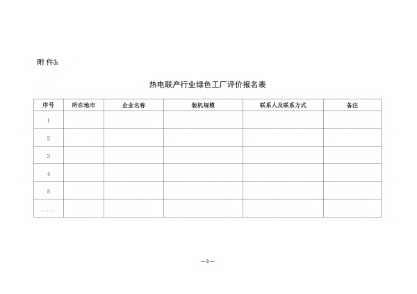 关于开展热电联产行业绿色工厂申报及评价工作的通知(9.3)_09(1)